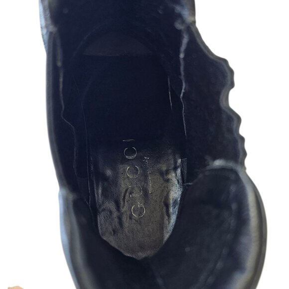 Gucci Mens Chelsea Leather Boots, Black, Slip On, Fall, Quiet Luxury, Size 9 D - Picture 9 of 14